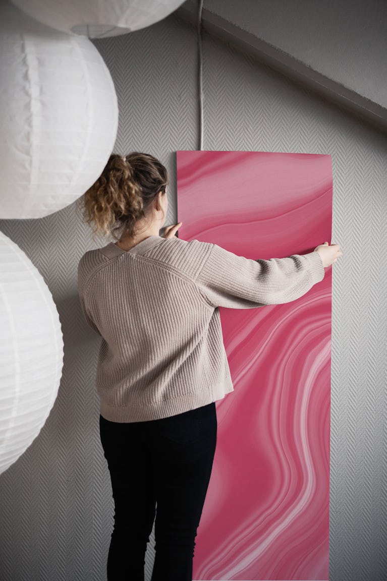 Liquid Viva Magenta Agate 1 wallpaper roll