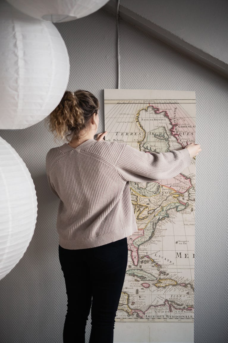 Wanderlust Vintage Map wallpaper roll