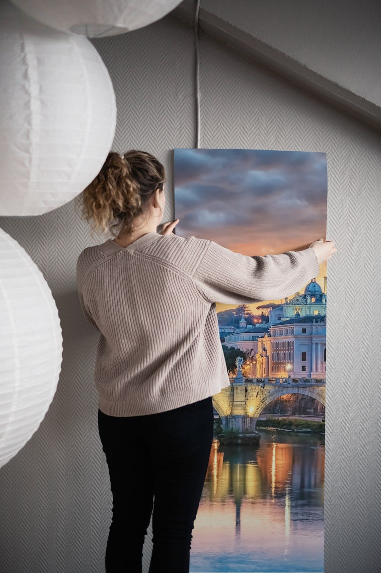 Sunset In Rome City wallpaper roll