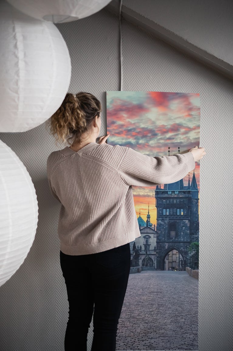 Sunrise In Prague wallpaper roll