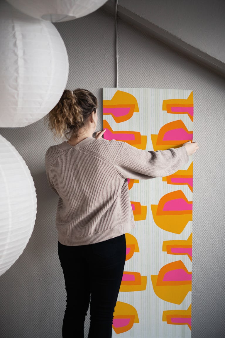 Retro Cool Seventies Mid Century Sunrise wallpaper roll