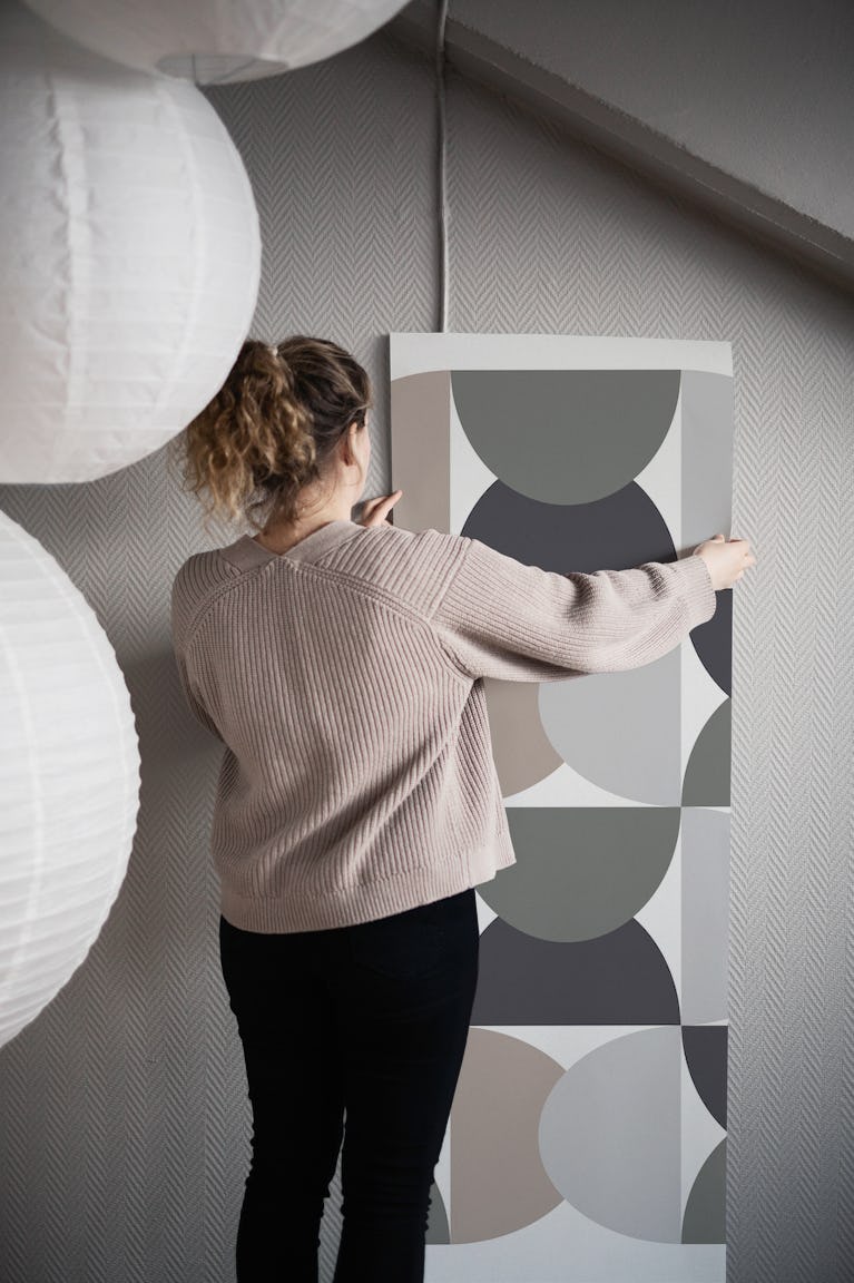 50s Mid Century Fall Winter wallpaper roll