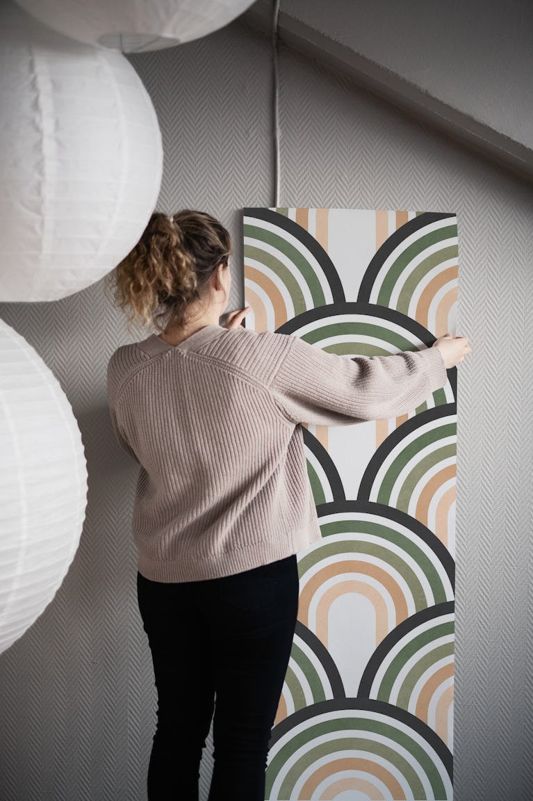 Boho circles 1 wallpaper roll