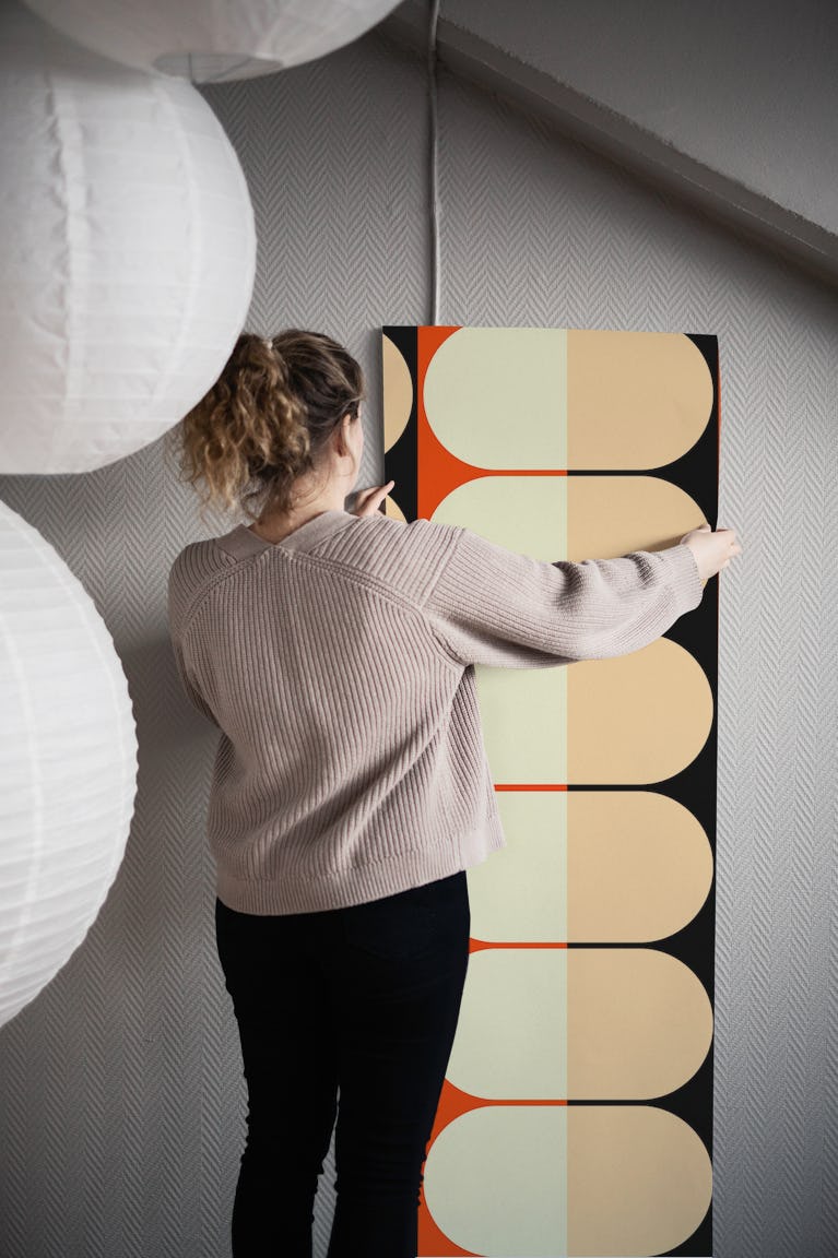 Classic 50s Mid-Century Vintage Abstract Geo wallpaper roll