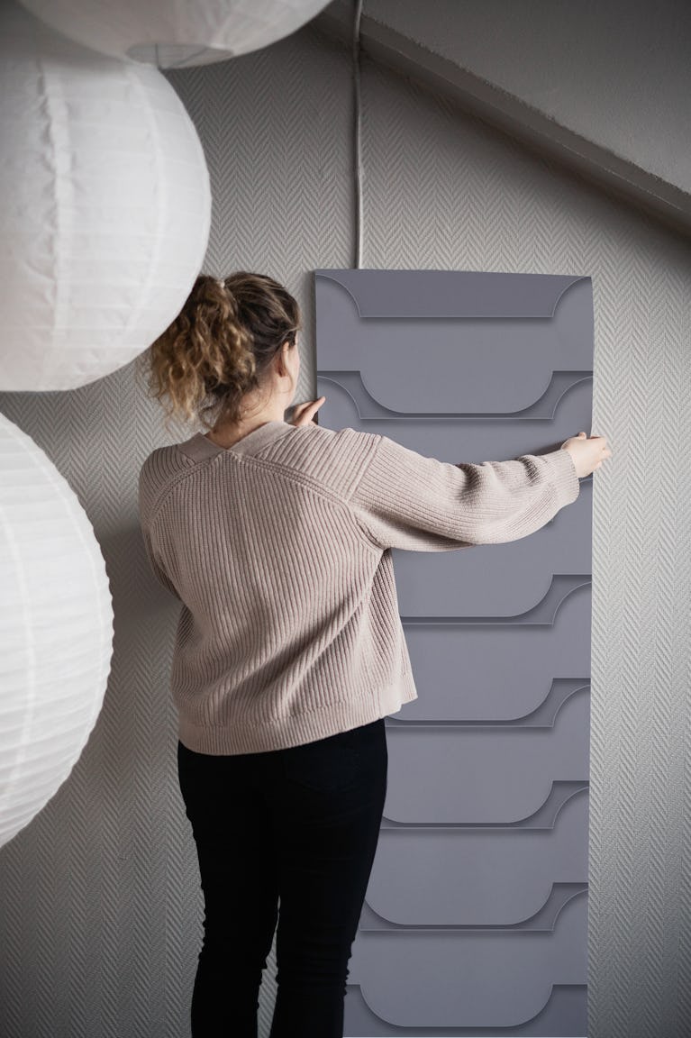 Modern Bauhaus Mid Century 3D wallpaper roll