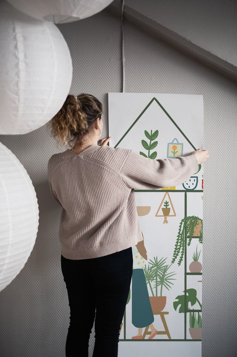 Indoor Garden wallpaper roll