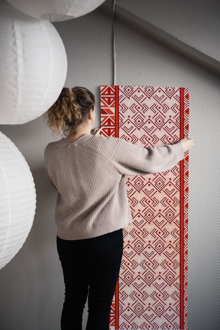 Japanese Luxury Kimono Geo Fabric wallpaper roll