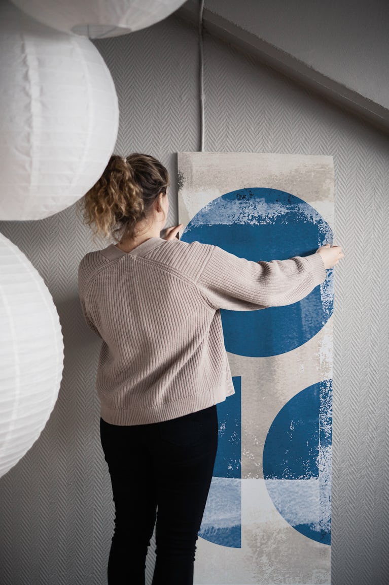 Mid Century Bauhaus Industrial wallpaper roll