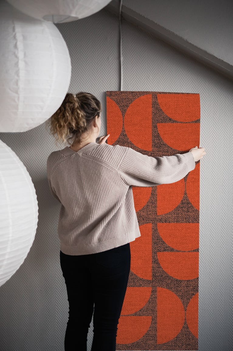 Mid Century Bauhaus Fabric Papercuts wallpaper roll