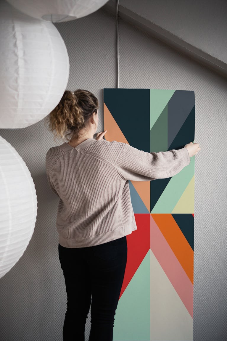 Geometric with Triangles 30 wallpaper roll
