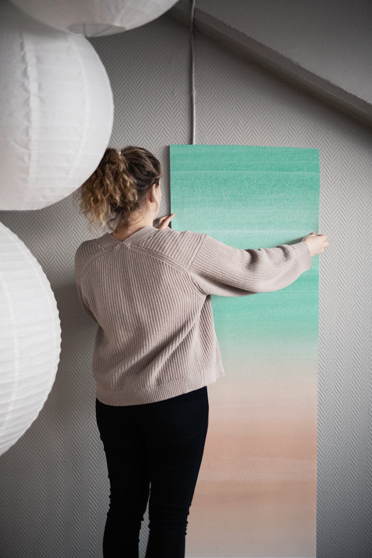 Emerald Beige Watercolor 1 wallpaper roll