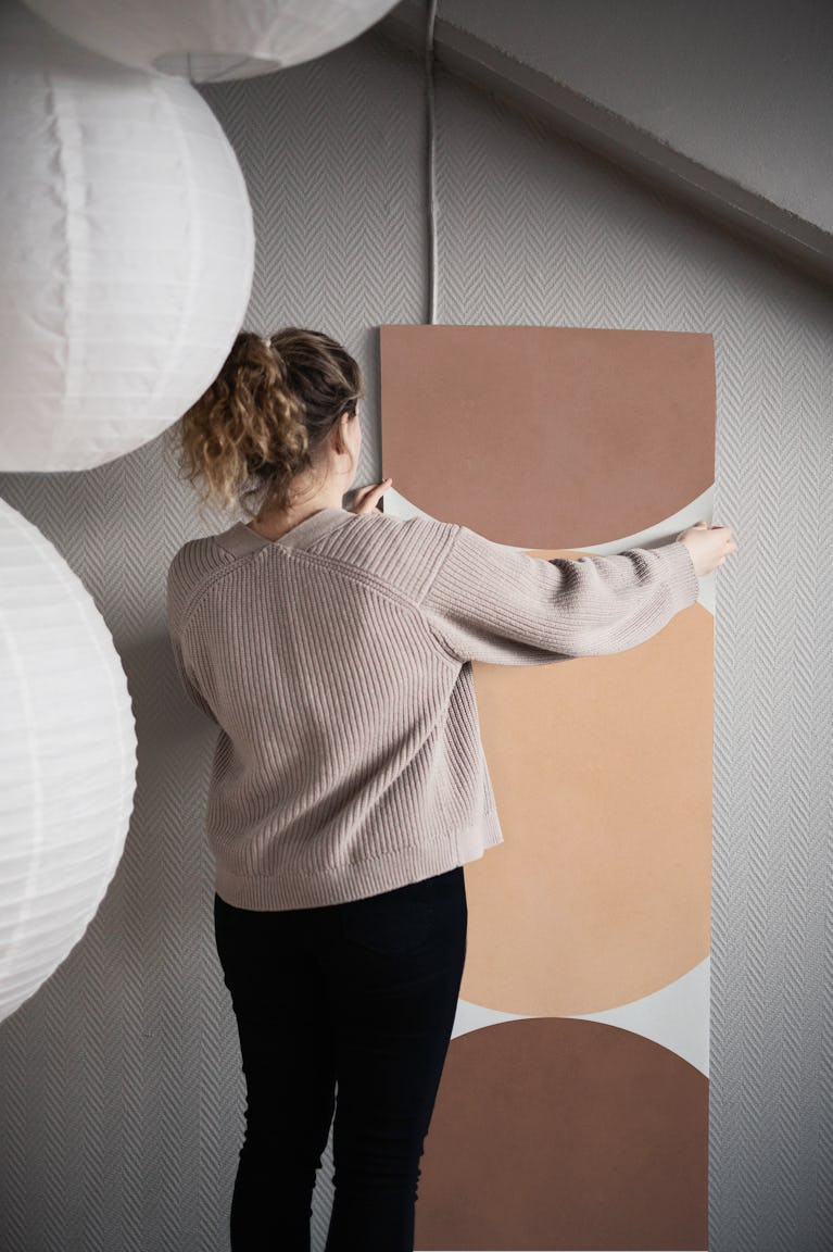 Circles and semicircles 21 wallpaper roll