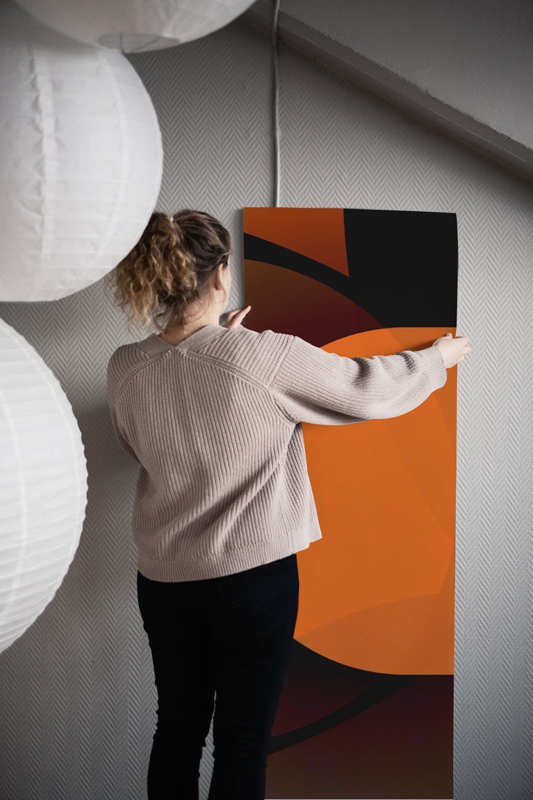 Moody Mid Century Modern Organic wallpaper roll