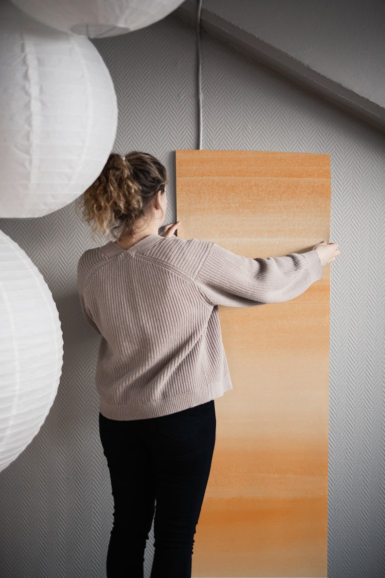 Touching Orange Watercolor 2 wallpaper roll