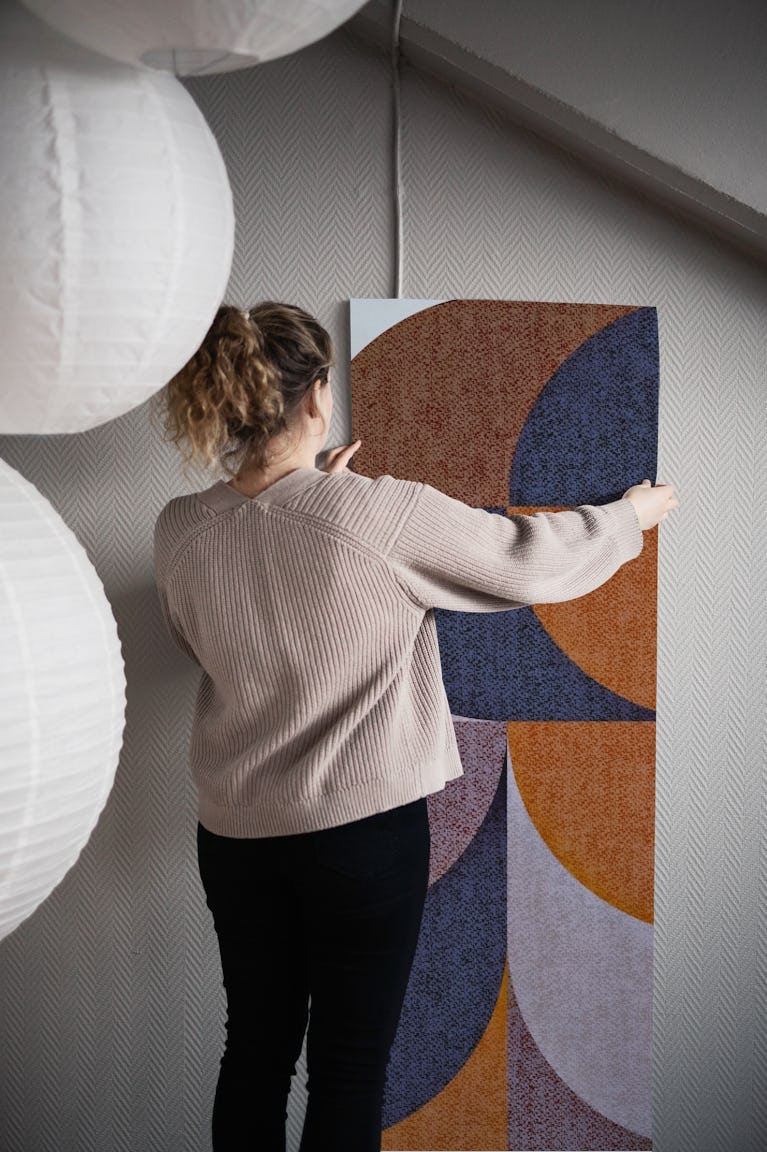 Geometric Retro Harmony wallpaper roll
