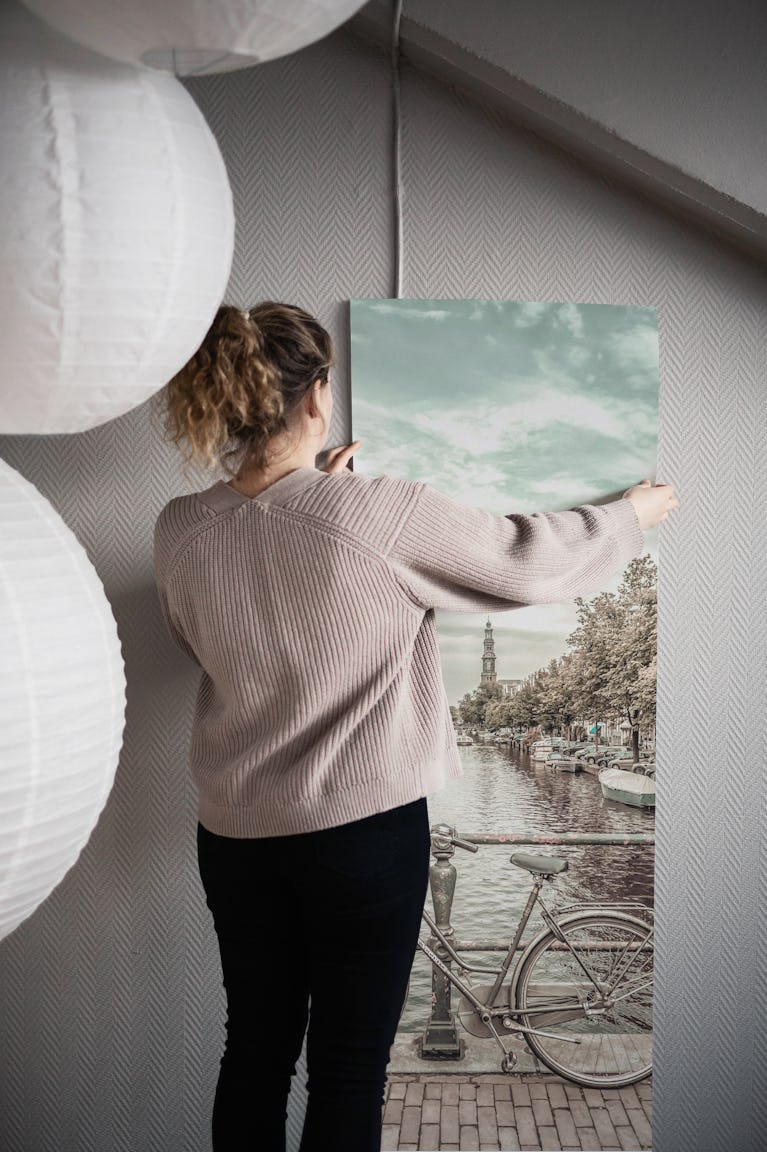 Typical Amsterdam - urban vintage style wallpaper roll