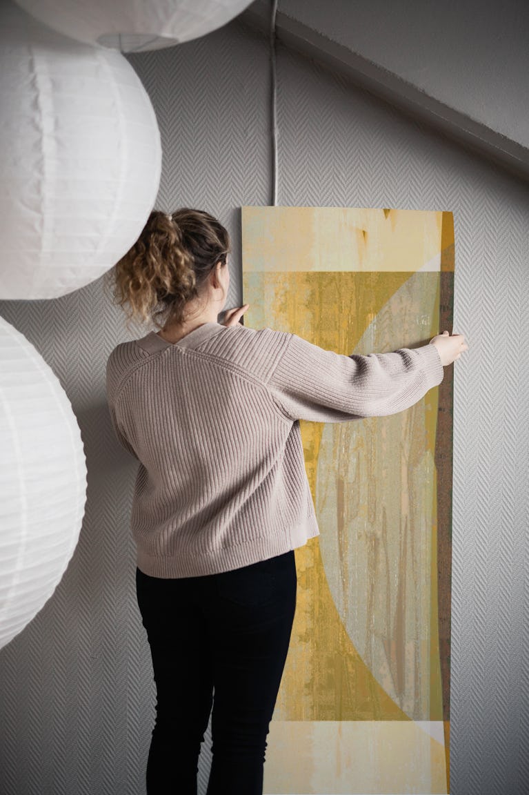 Mid Century Bauhaus Fall wallpaper roll