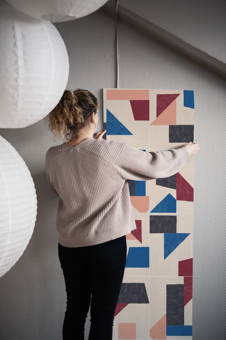 Tangram Wall Tiles Three wallpaper roll