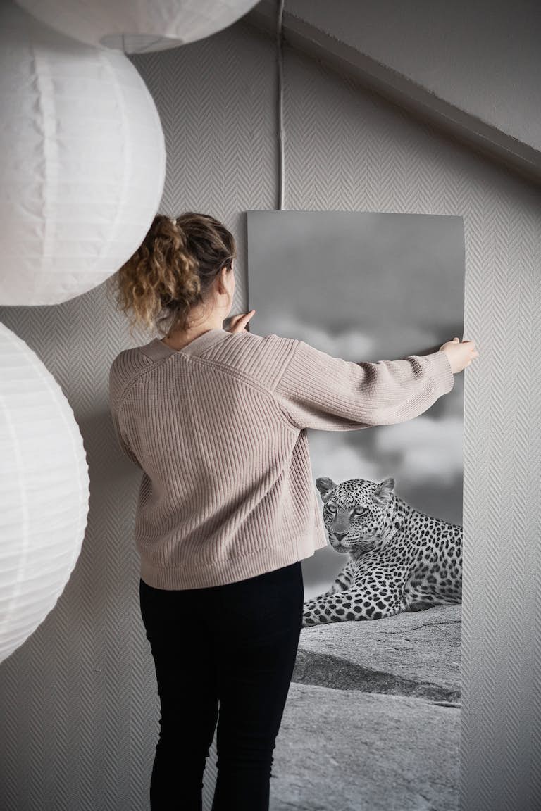 Leopard on a Kopje wallpaper roll