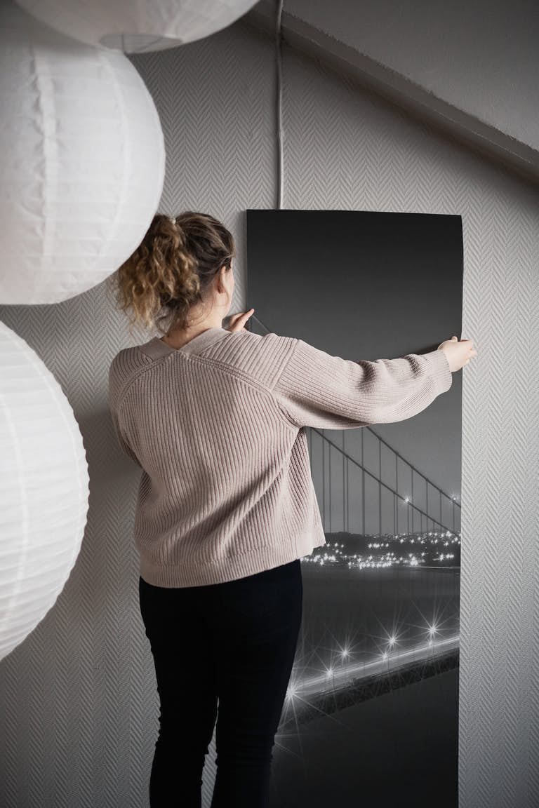 Golden Gate Bridge Monochrome wallpaper roll