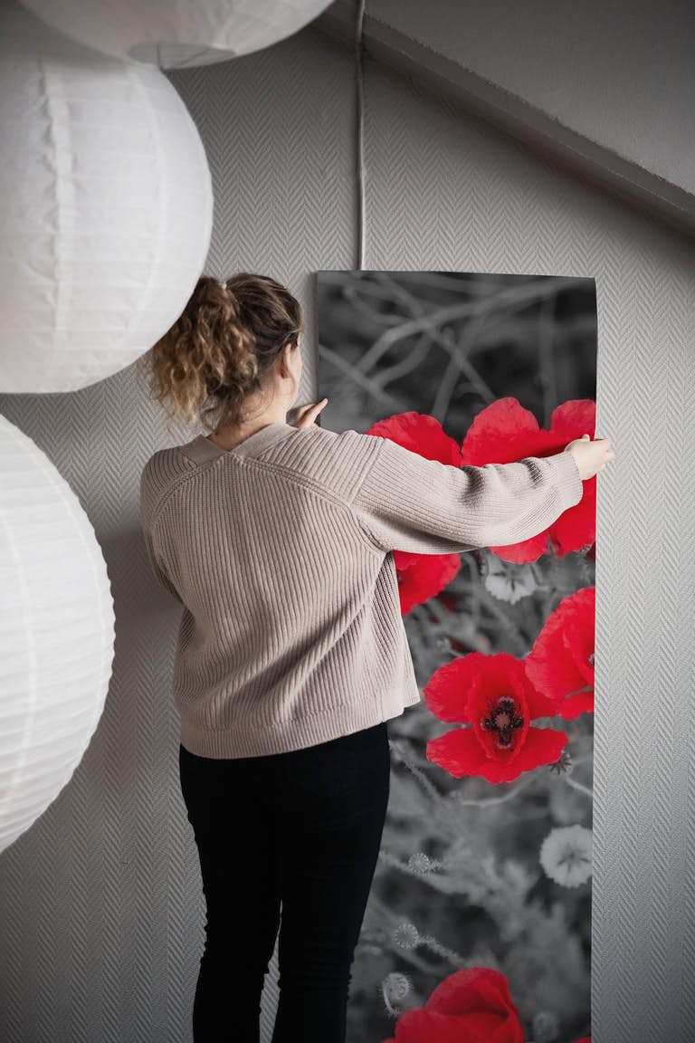 Poppies Colourkey behang roll