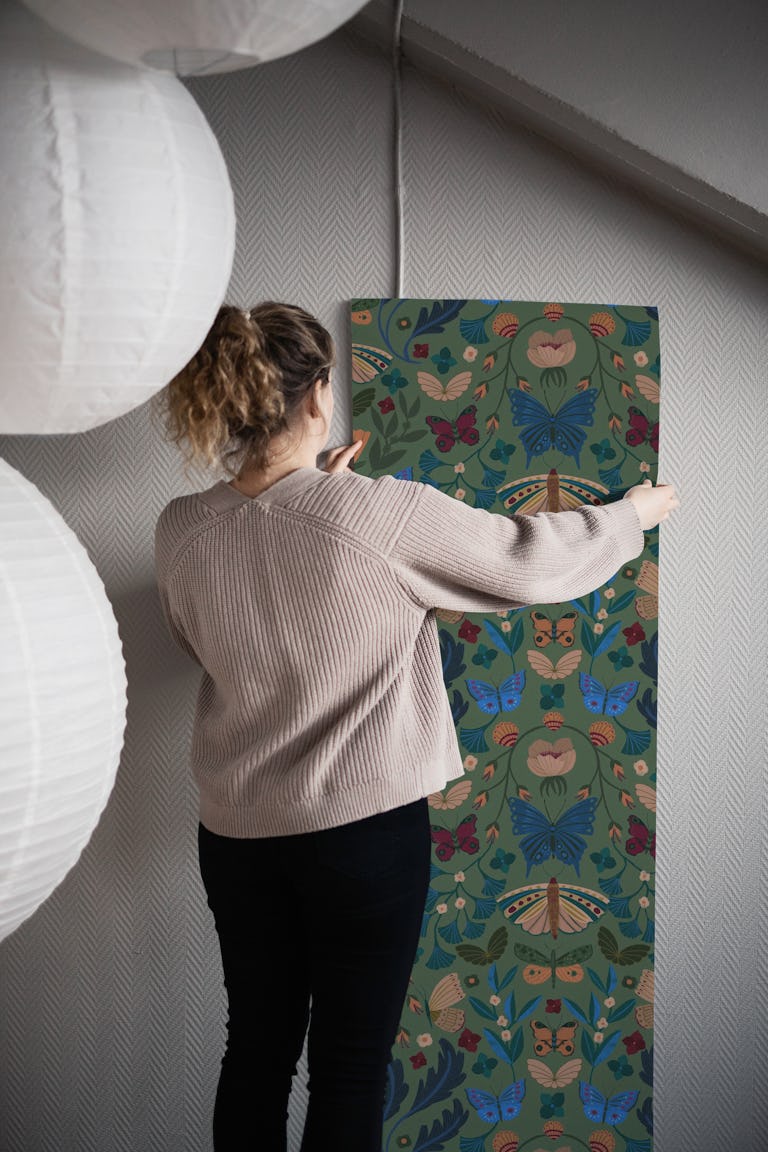 Fluttering Florals wallpaper roll