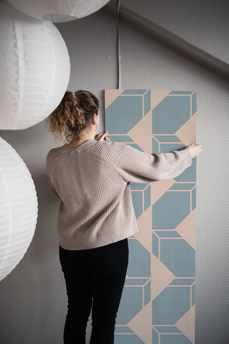 Minimal Balanced Geometries - Pastel wallpaper roll