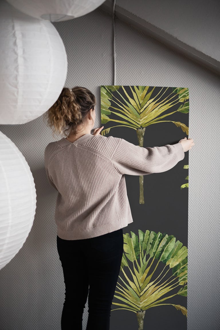 Tropical Palms & Banana Trees – Watercolor wallpaper roll