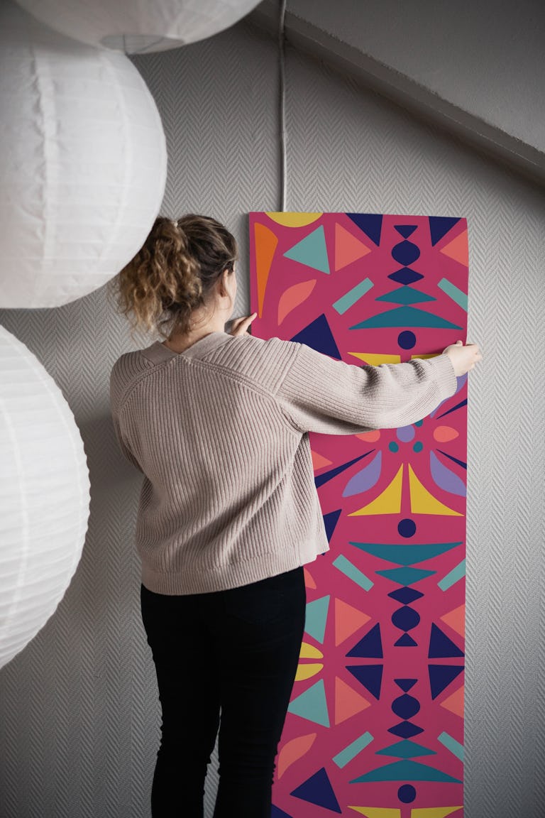 Vibrant Abstract Geometry wallpaper roll