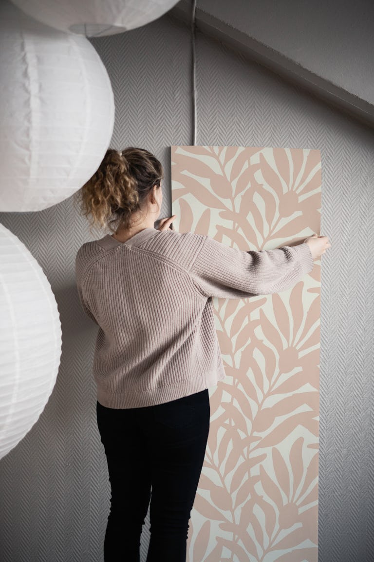 Seaside Olive Branches - Cream wallpaper roll