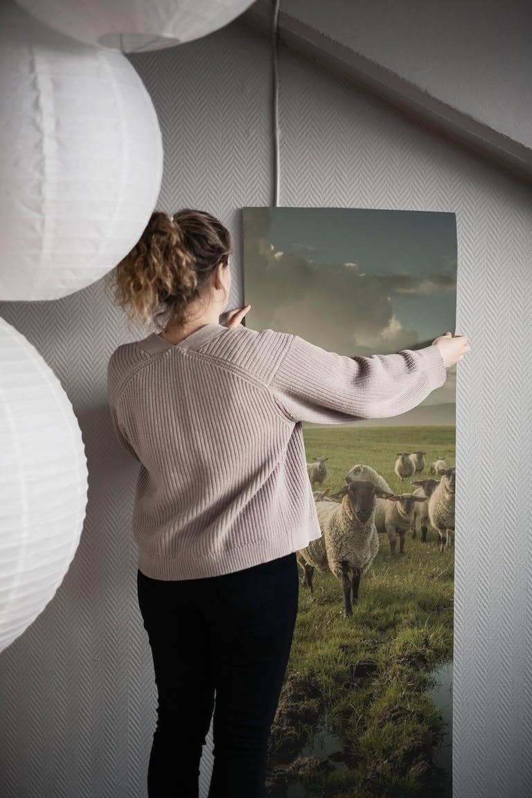 Sheep wallpaper roll