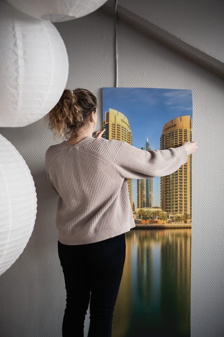 Panoramic Dubai Marina wallpaper roll