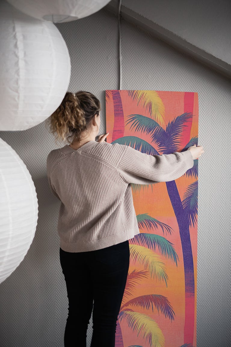 Gradient Tropical wallpaper roll