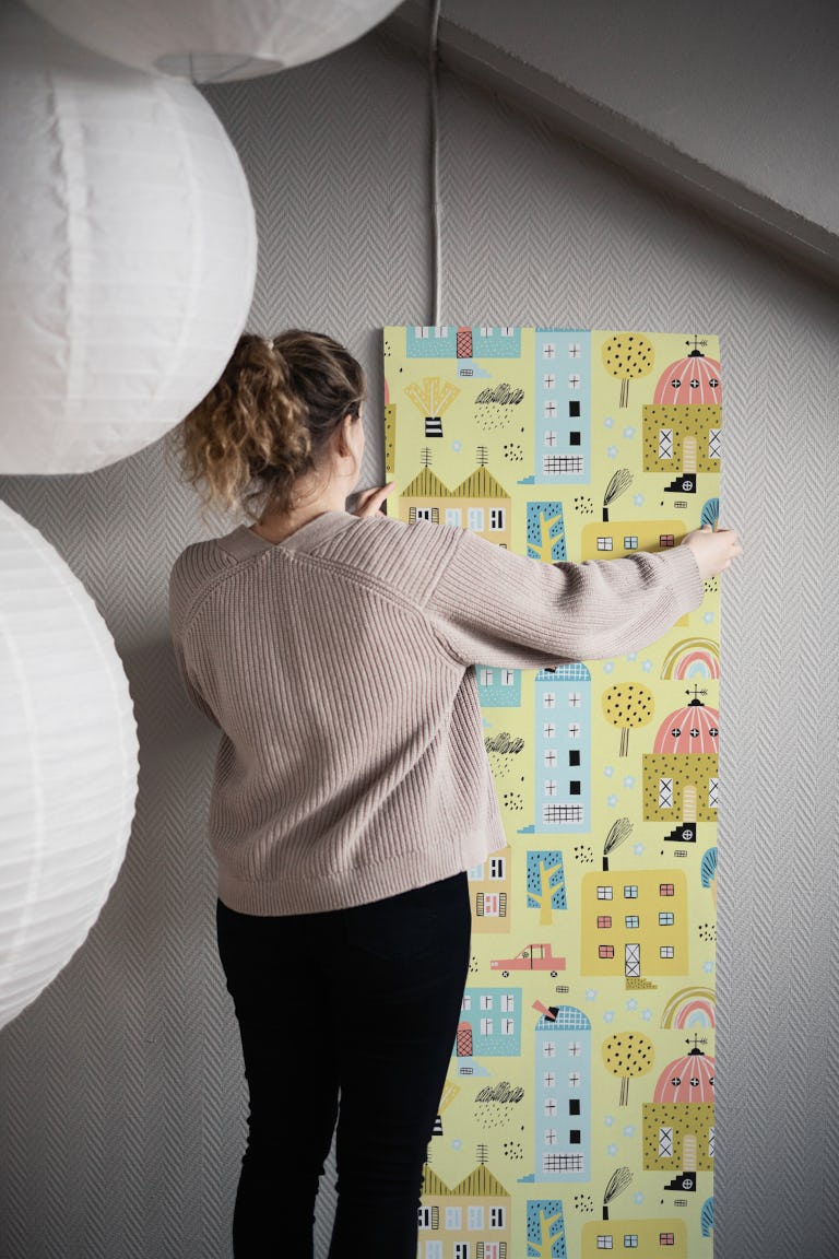 Playful Building Patterns wallpaper roll