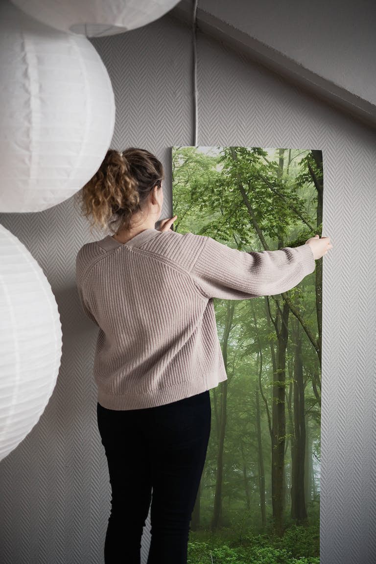Danish Forest Fog wallpaper roll