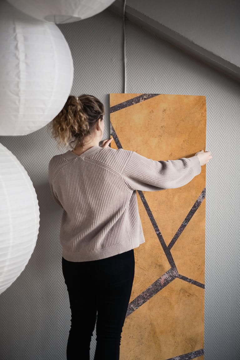 Terracotta Cracks Pottery wallpaper roll
