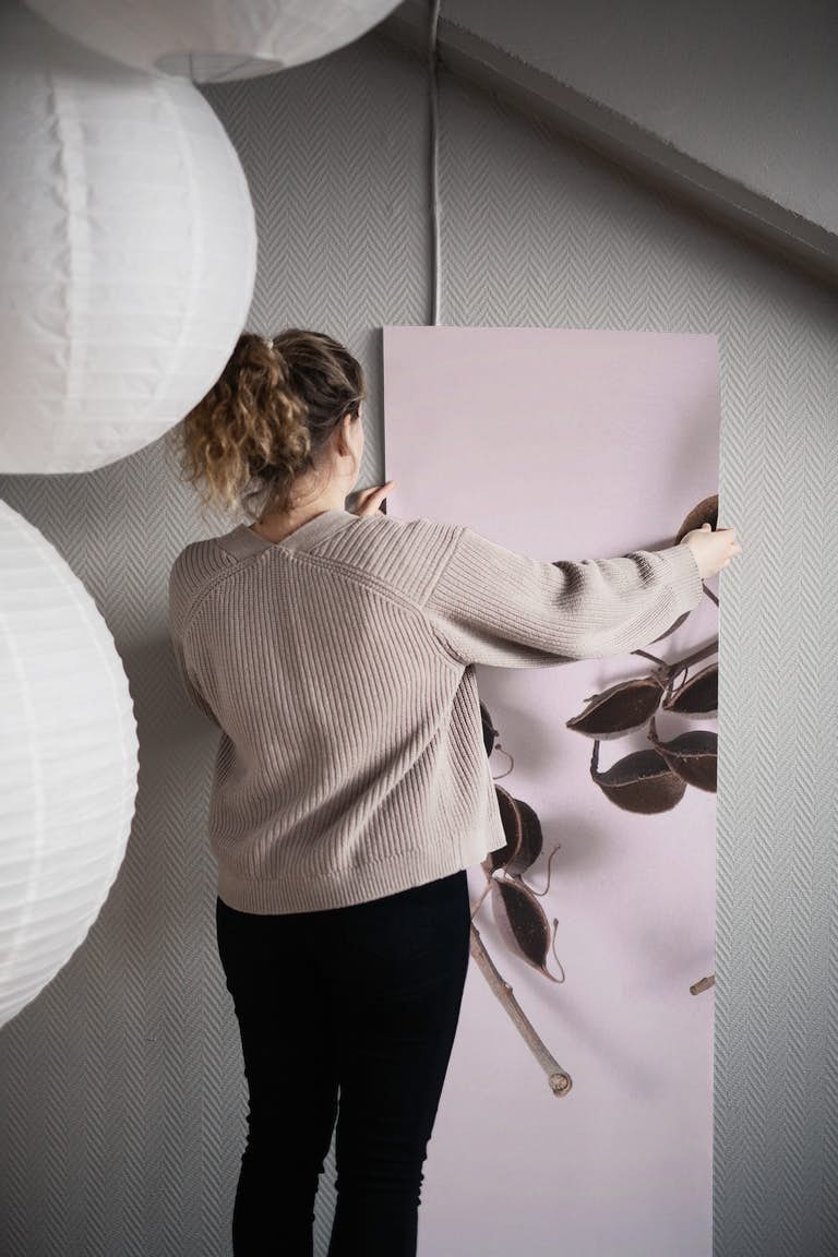 Zen Mindfulness on Pink wallpaper roll