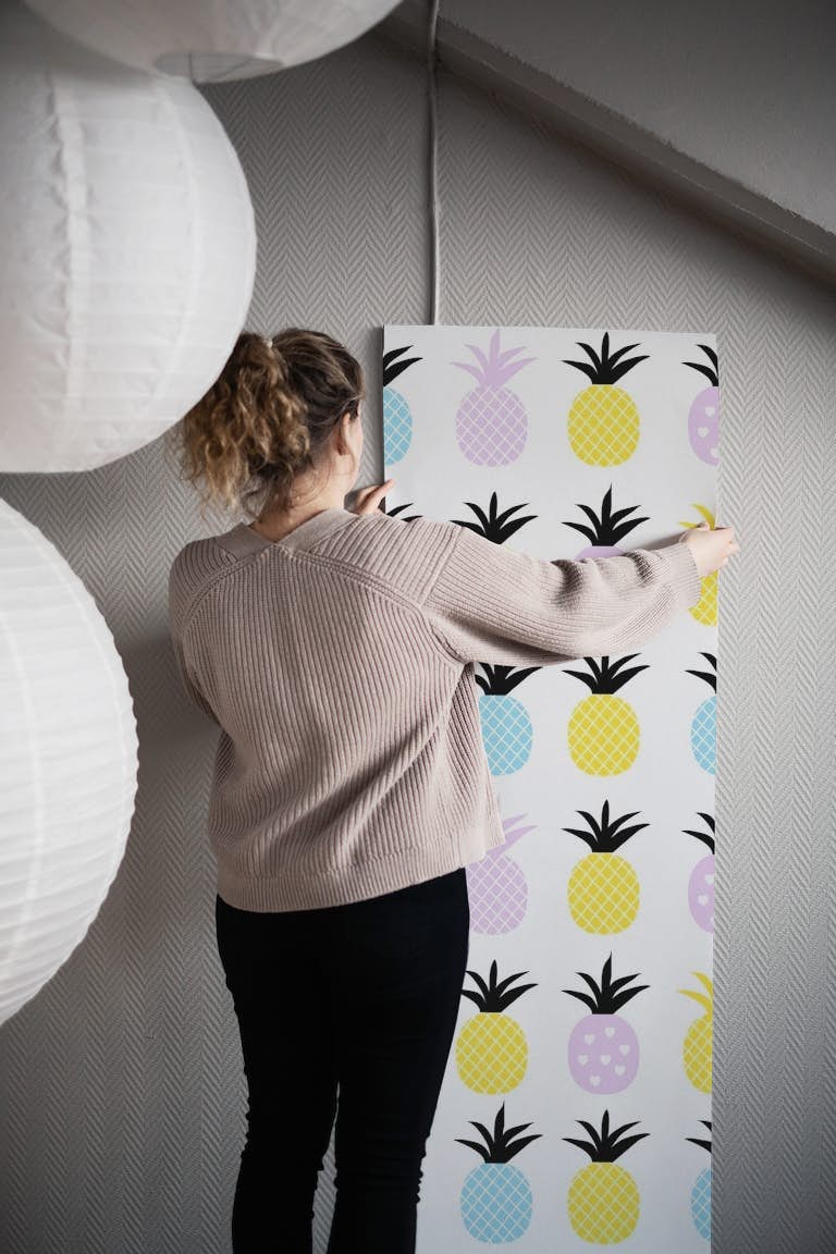 Pineapple Love wallpaper roll