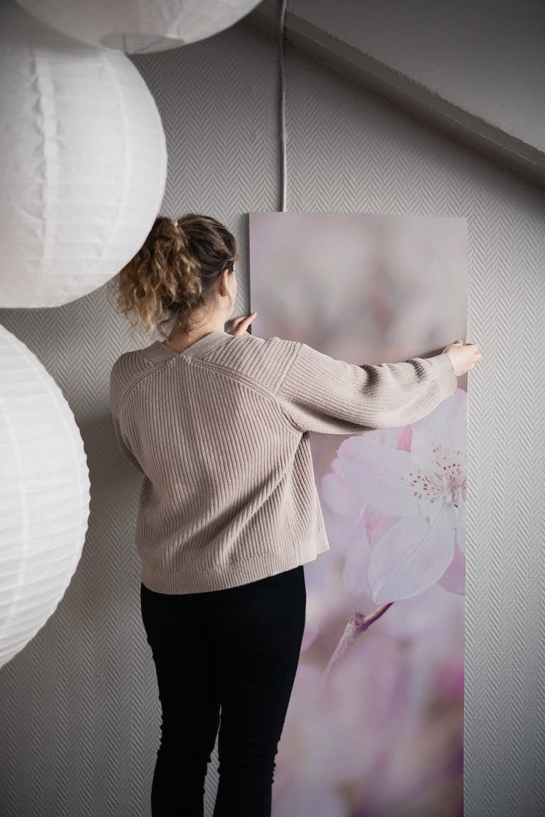 Blooming Pink Spring Flower wallpaper roll