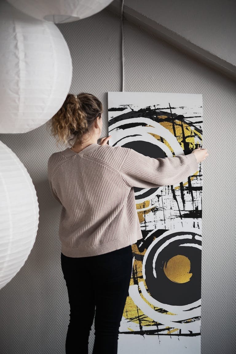 ABSTRACT ART Hypnotizing wallpaper roll