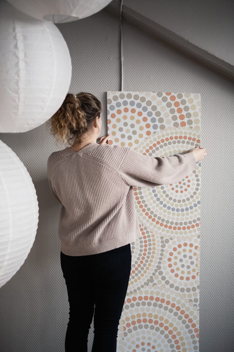 Abstract Circles Pattern wallpaper roll