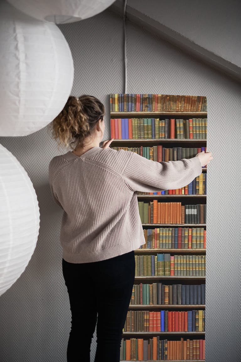 Books wallpaper roll
