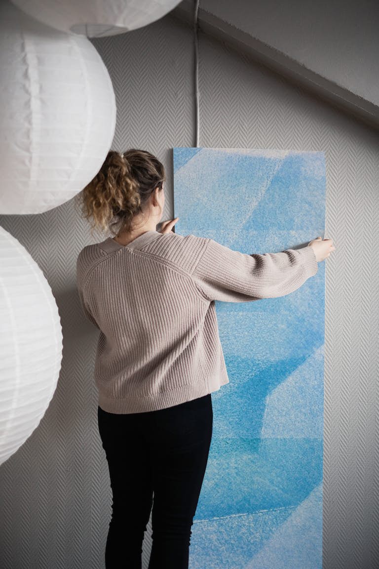 Abstract Blue Paint Texture wallpaper roll