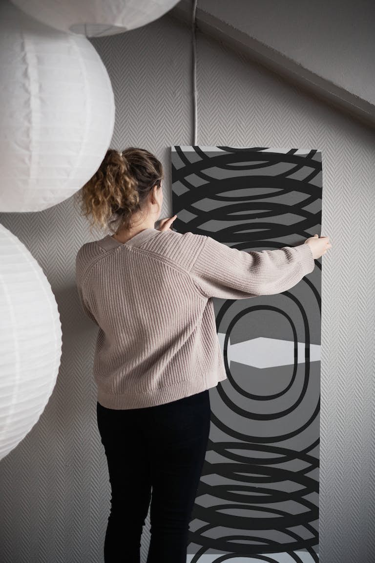 Minimal Water Circles wallpaper roll