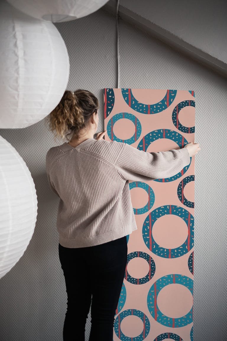 Blue Circle Shape wallpaper roll