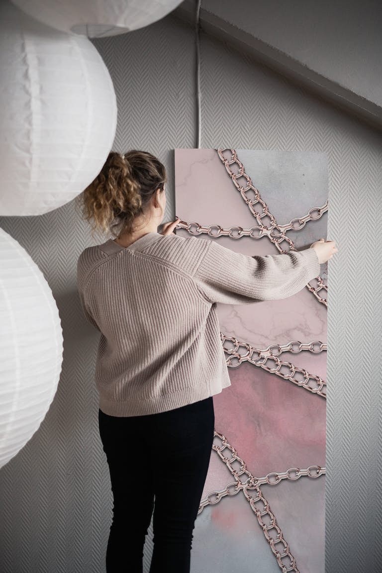 Blush Pink Marble luxury wallpaper roll