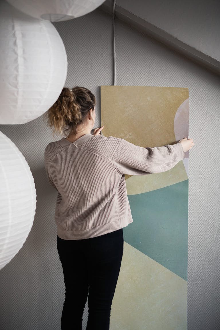 Organic Shapes Pastel Tones wallpaper roll
