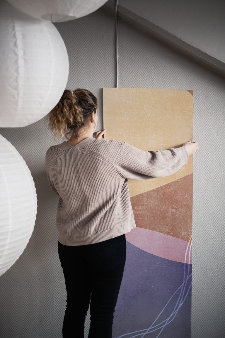 Organic Shapes Soft Tones wallpaper roll