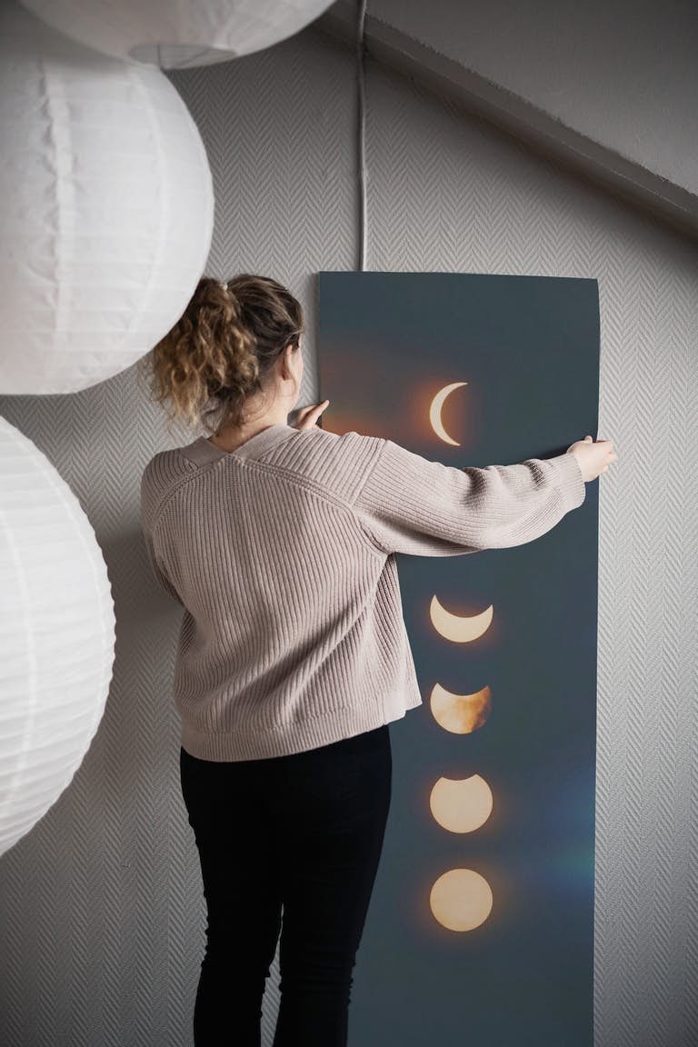 Shining Moon Phases wallpaper roll