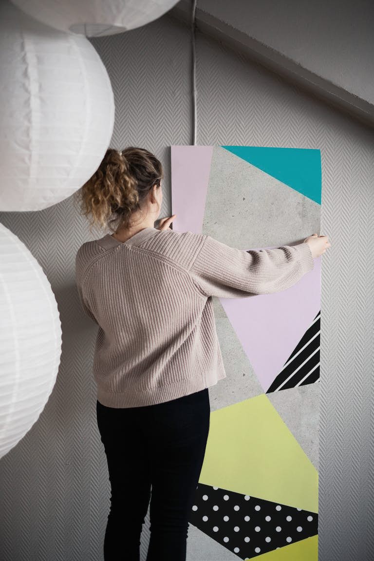 Geometric Modern wall papel pintado roll
